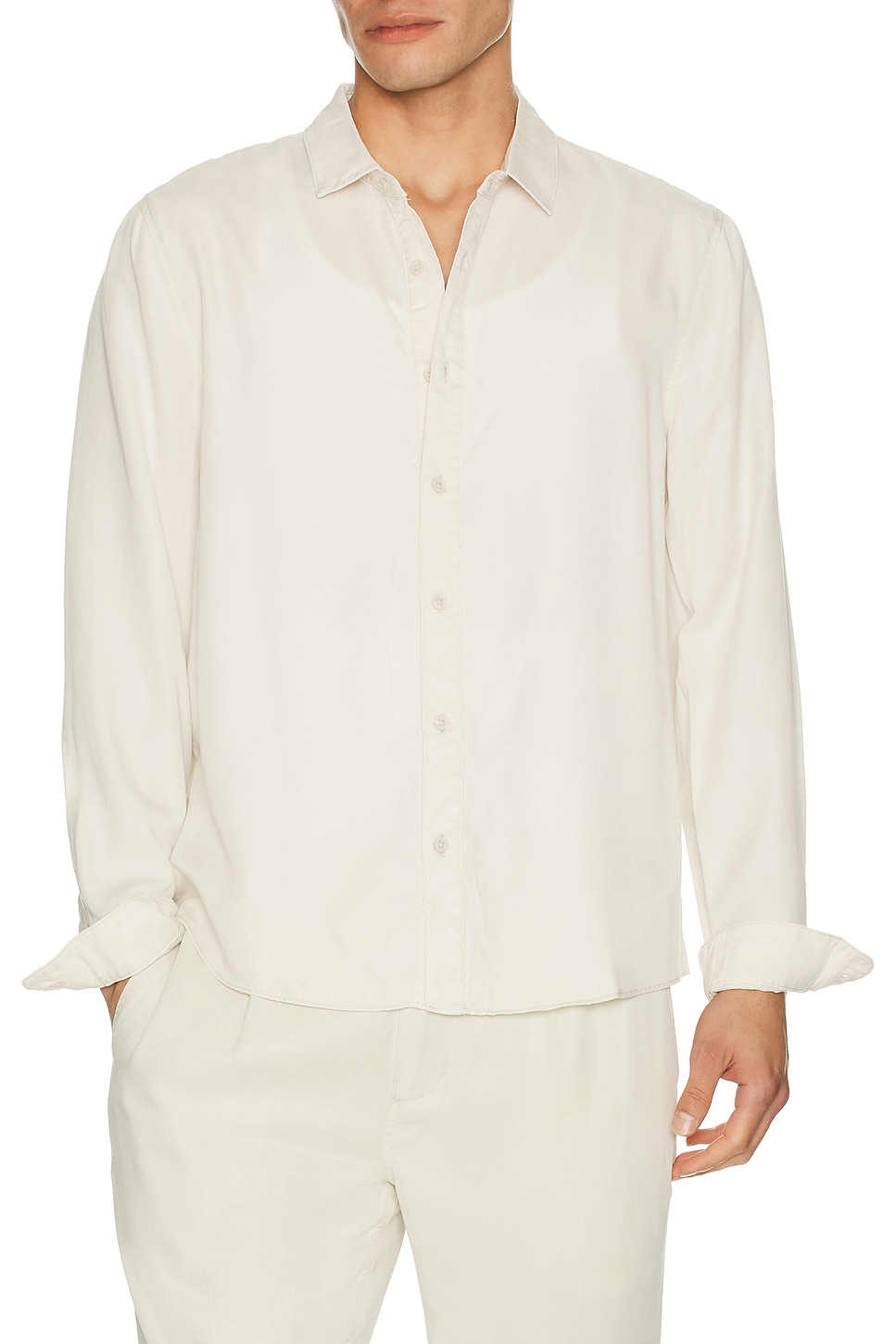 Onia Lyocell Overshirt in Neutral. - XL/1X also in L