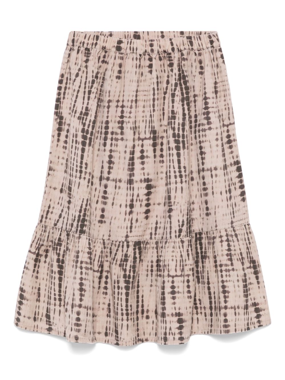 Tie dye-print midi skirt - Neutrals