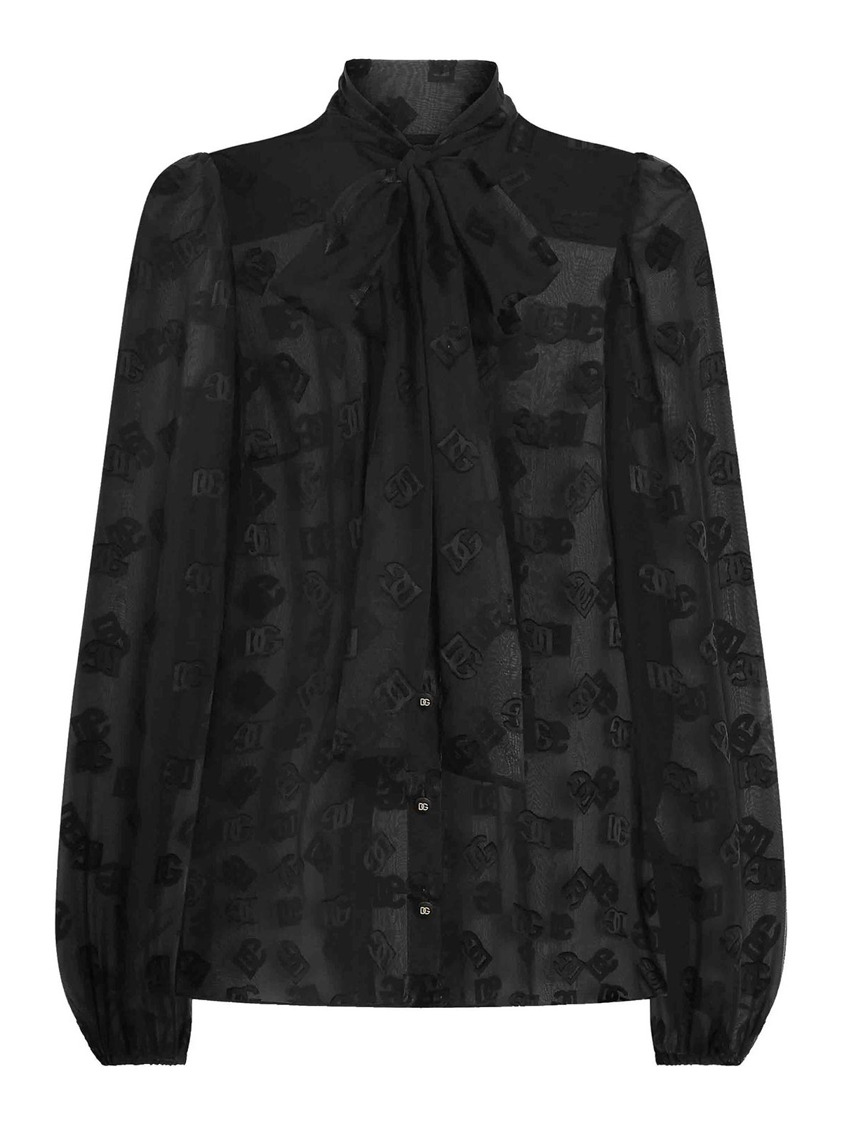 Dg-Logo Silk Blouse