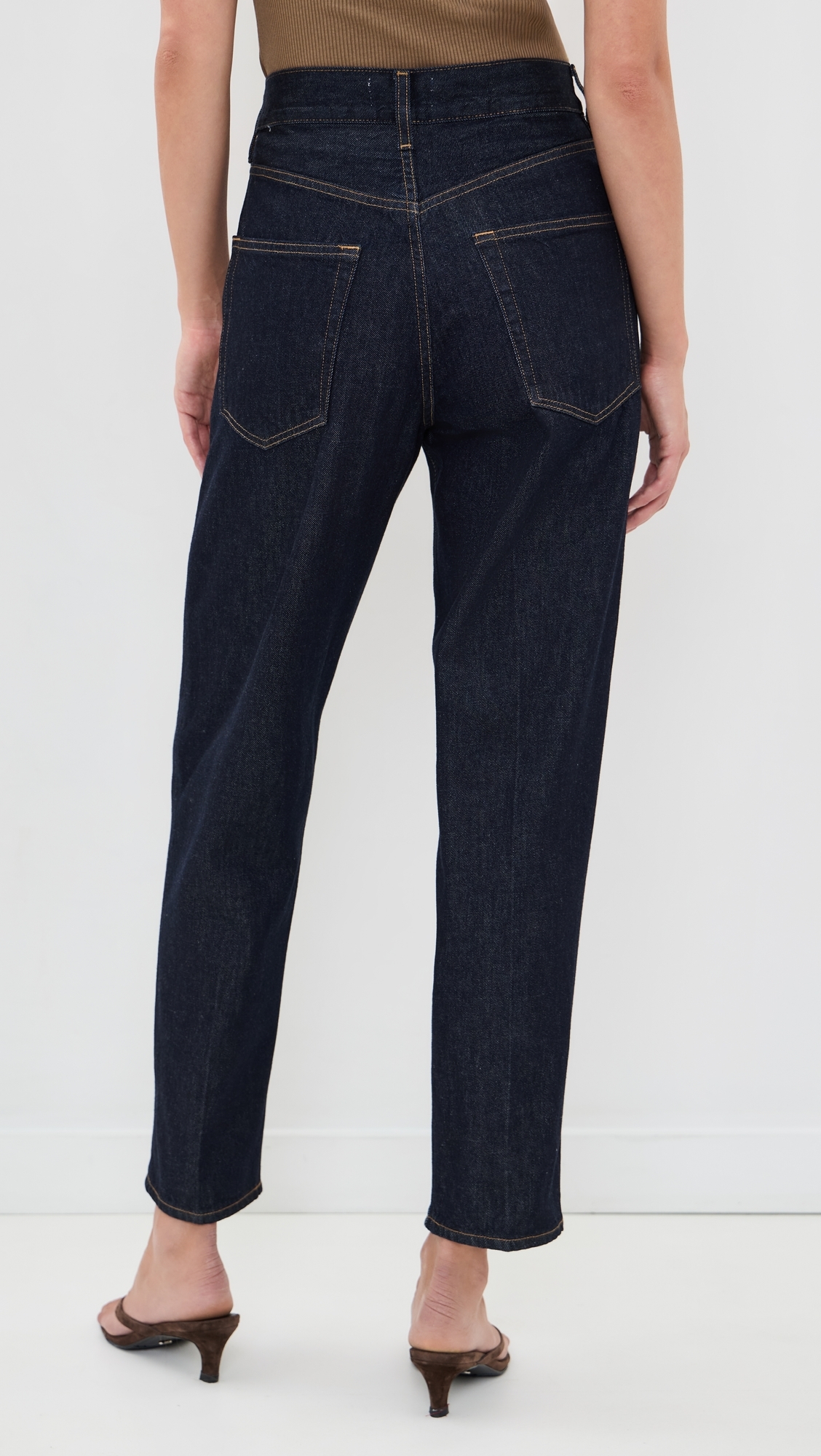 80s High Rise Vintage Taper Jeans Rinse