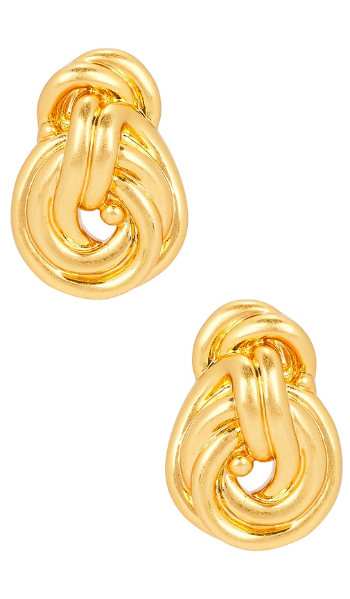 Julietta Knot Earrings in Metallic Gold