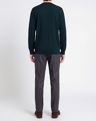 Man Sweater Dark green Size 36 Wool