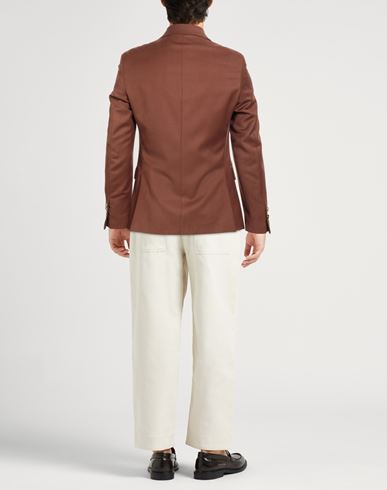 Man Blazer Brown Size 36 Polyester, Viscose, Elastane
