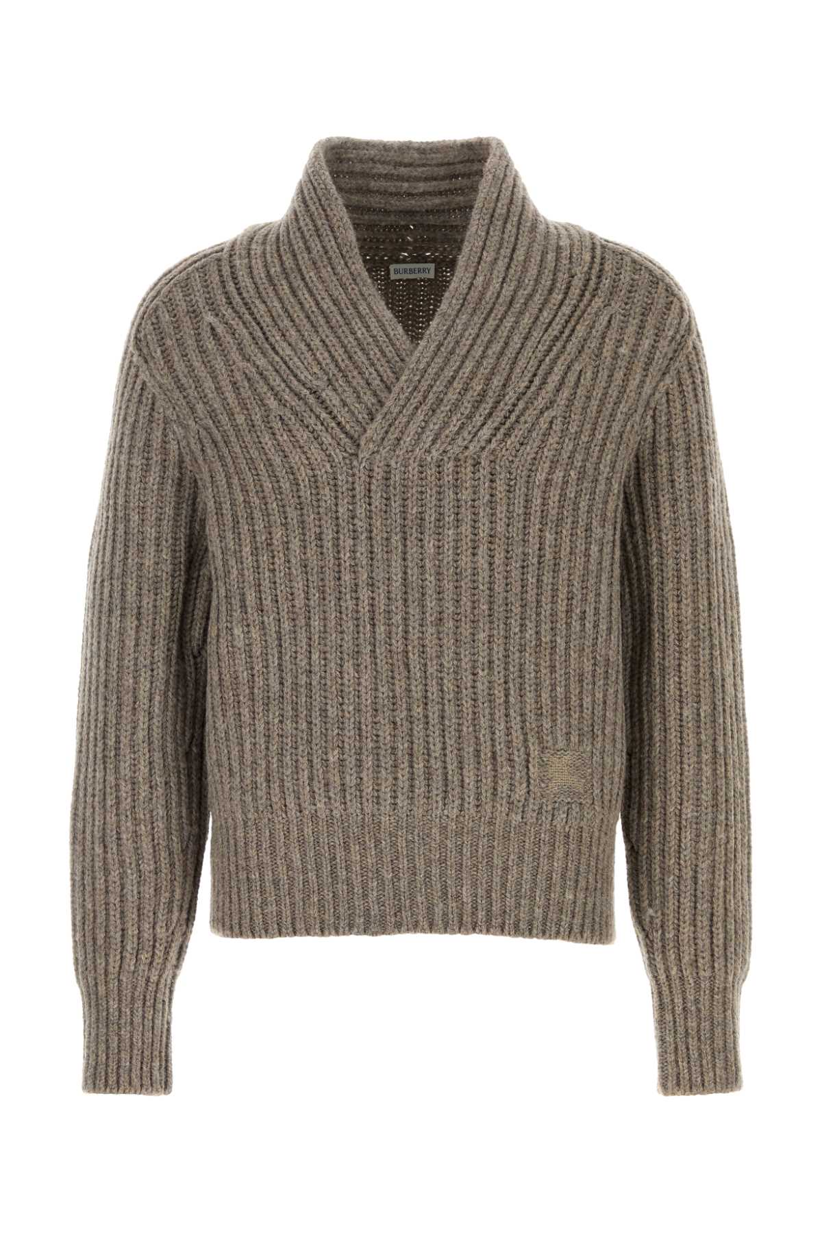 Ribbed Wool Sweater — Beige