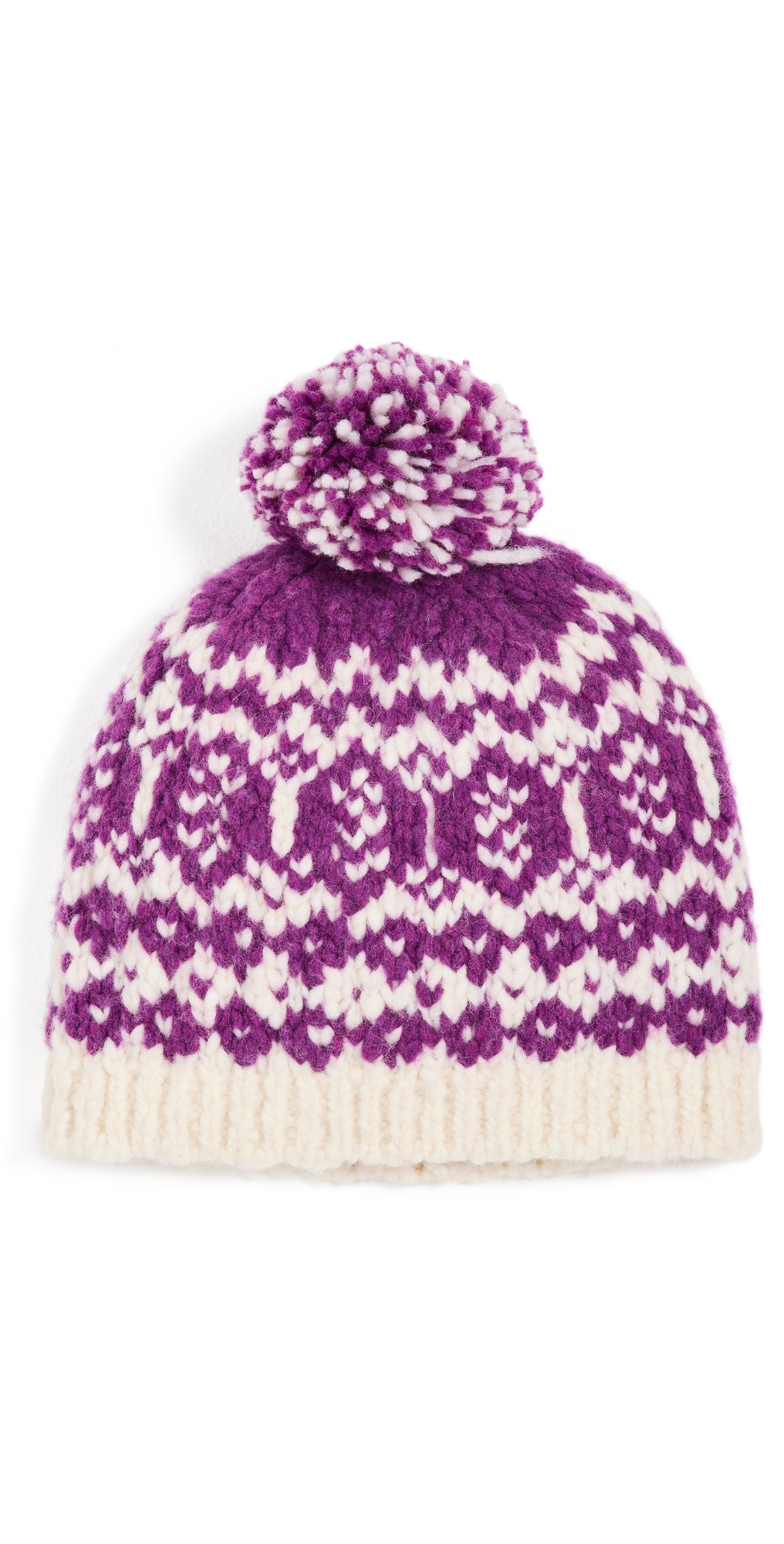 Valley Fair Isle Beanie 501 Purple One Size