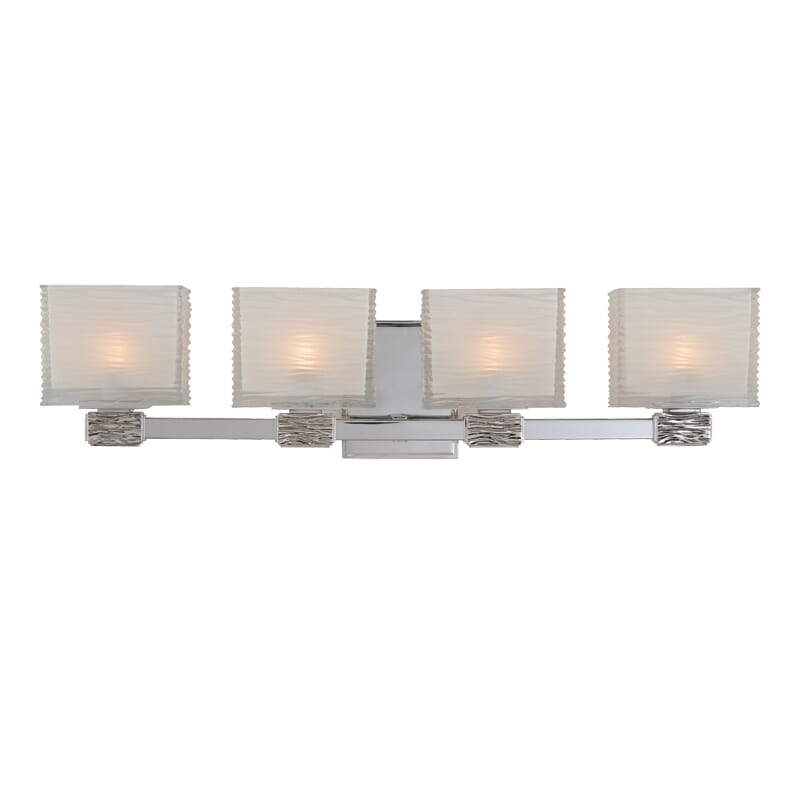 Hartsdale 4-Light 26" Bathroom Vanity Light in Polished Nicke