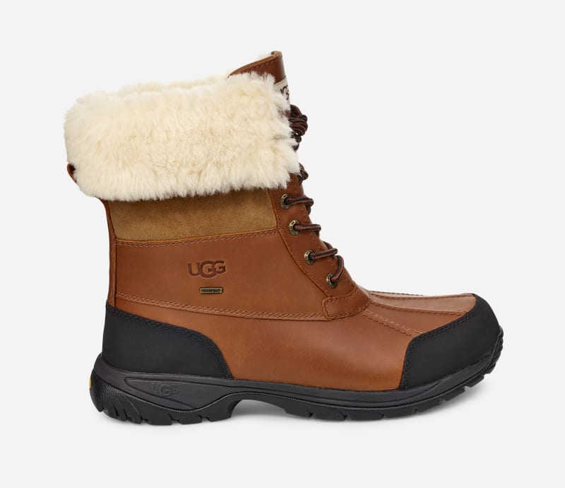 ® Men's Butte Waterproof Leather Snow Boots in Brown/