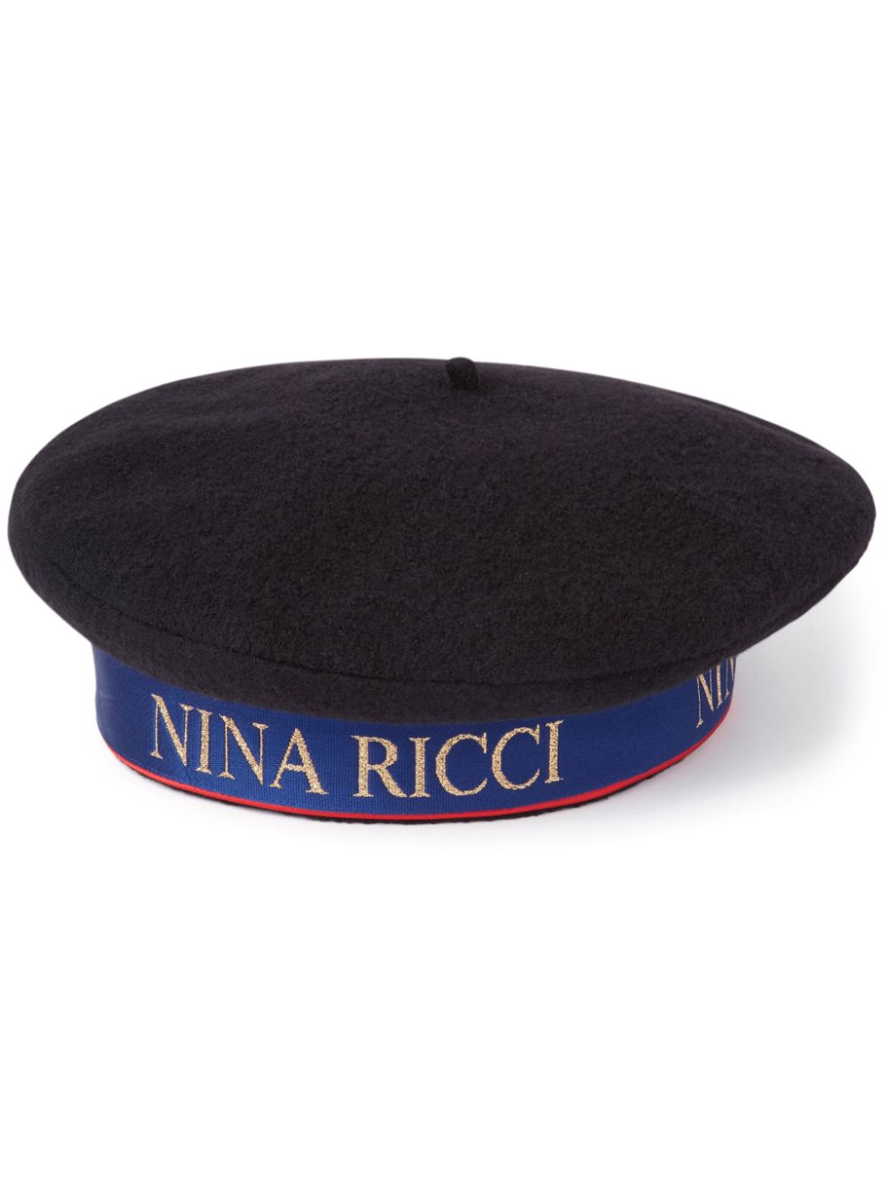 Logo wool beret - Black