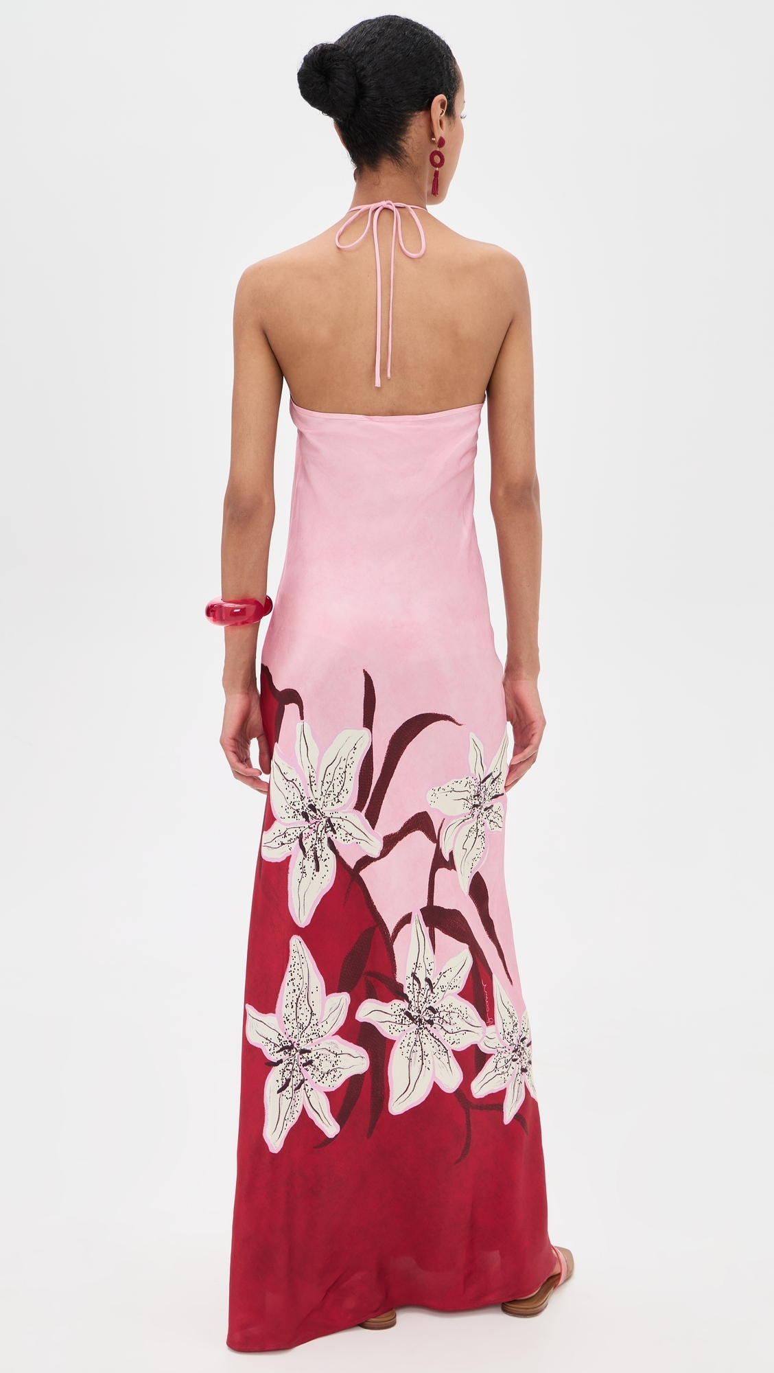 Tallulah Satin Halter Dress Liliana