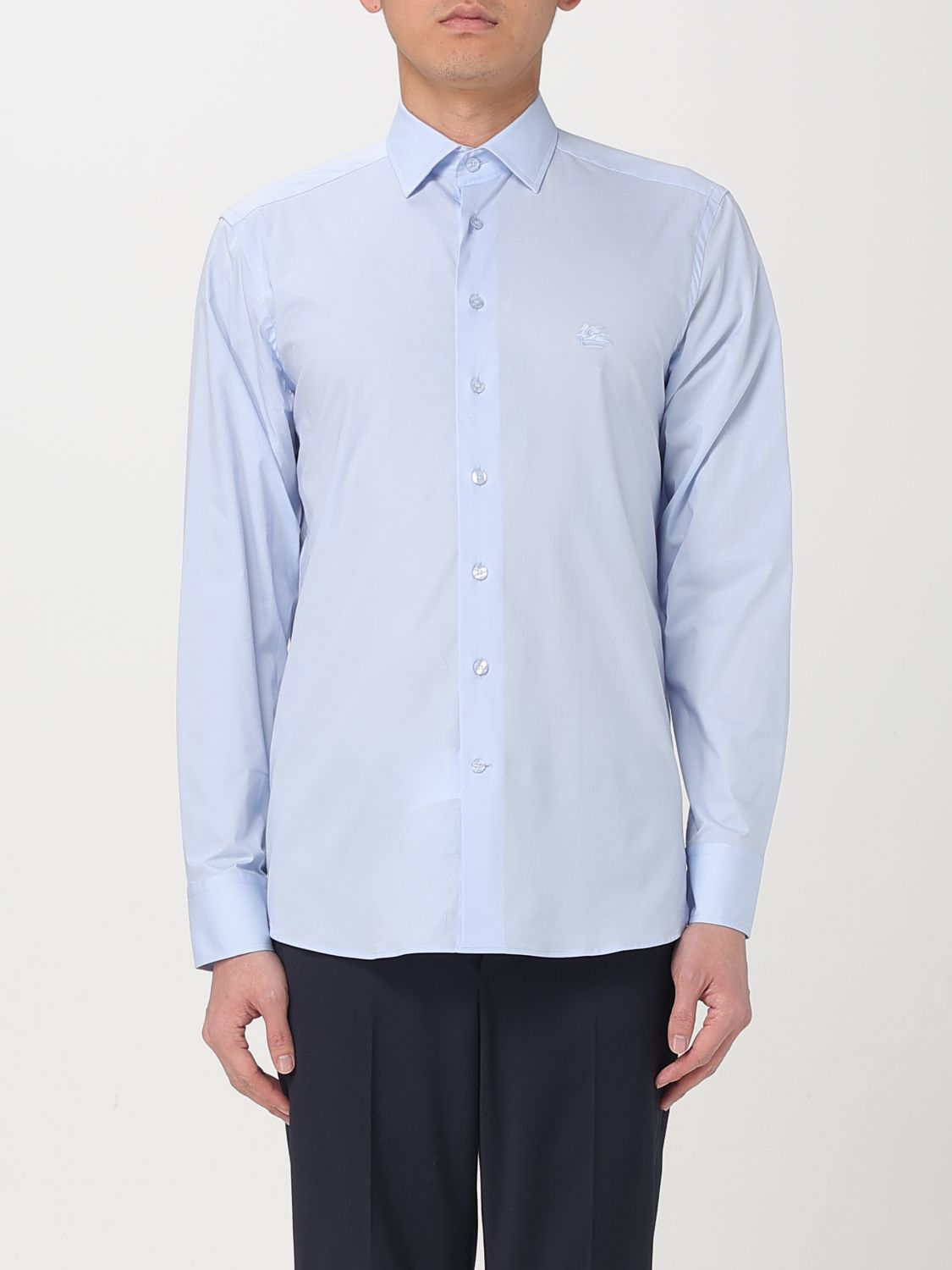 Shirt Men color Gnawed Blue