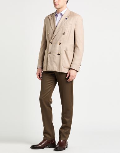 Man Blazer Beige Size 40 Cashmere, Wool, Silk