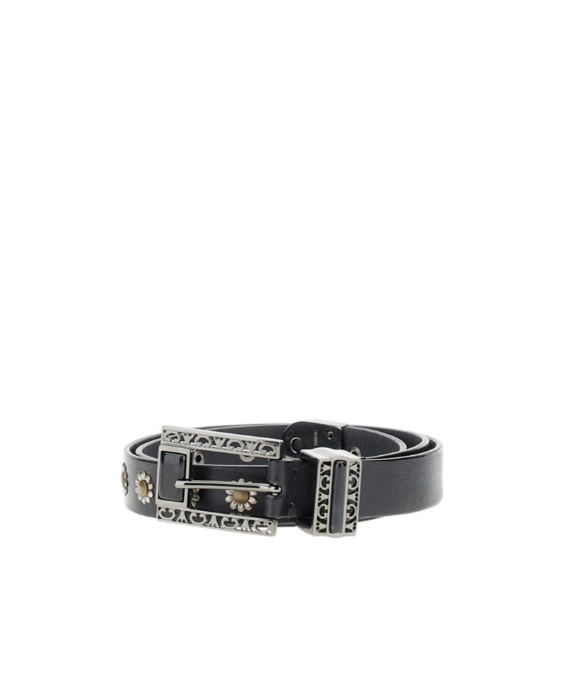 Flower Studded Buckle Belt