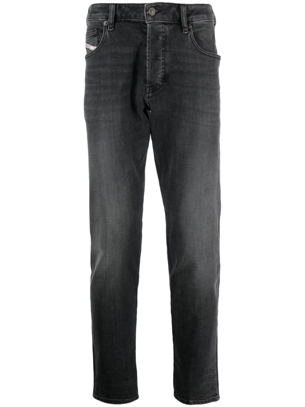 D-Yennox stonewashed straight-leg jeans - Black
