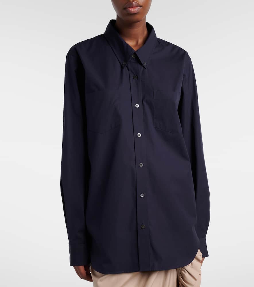 Oversized cotton poplin shirt