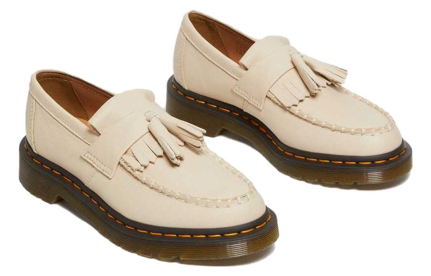 (WMNS) Dr.Martens Adrian Virginia Leather Tassel Loafers 'Parchment Beige'