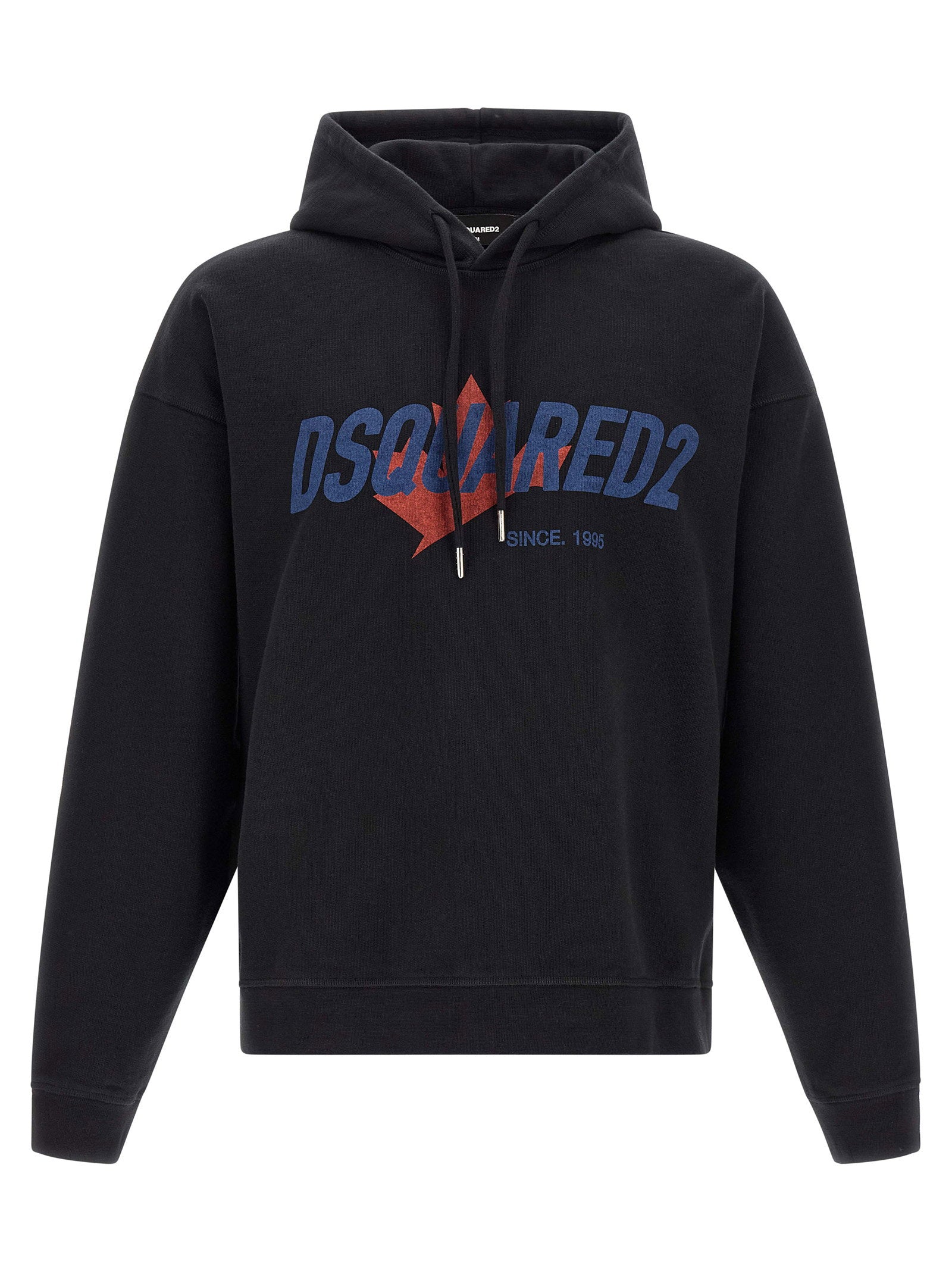 Logo-Print Hoodie — Black
