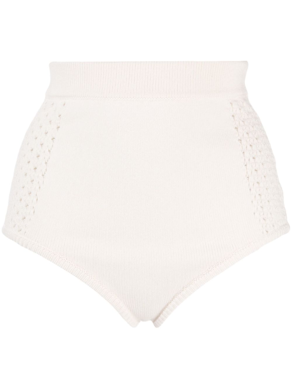 Kira crochet-knit mini shorts - Black