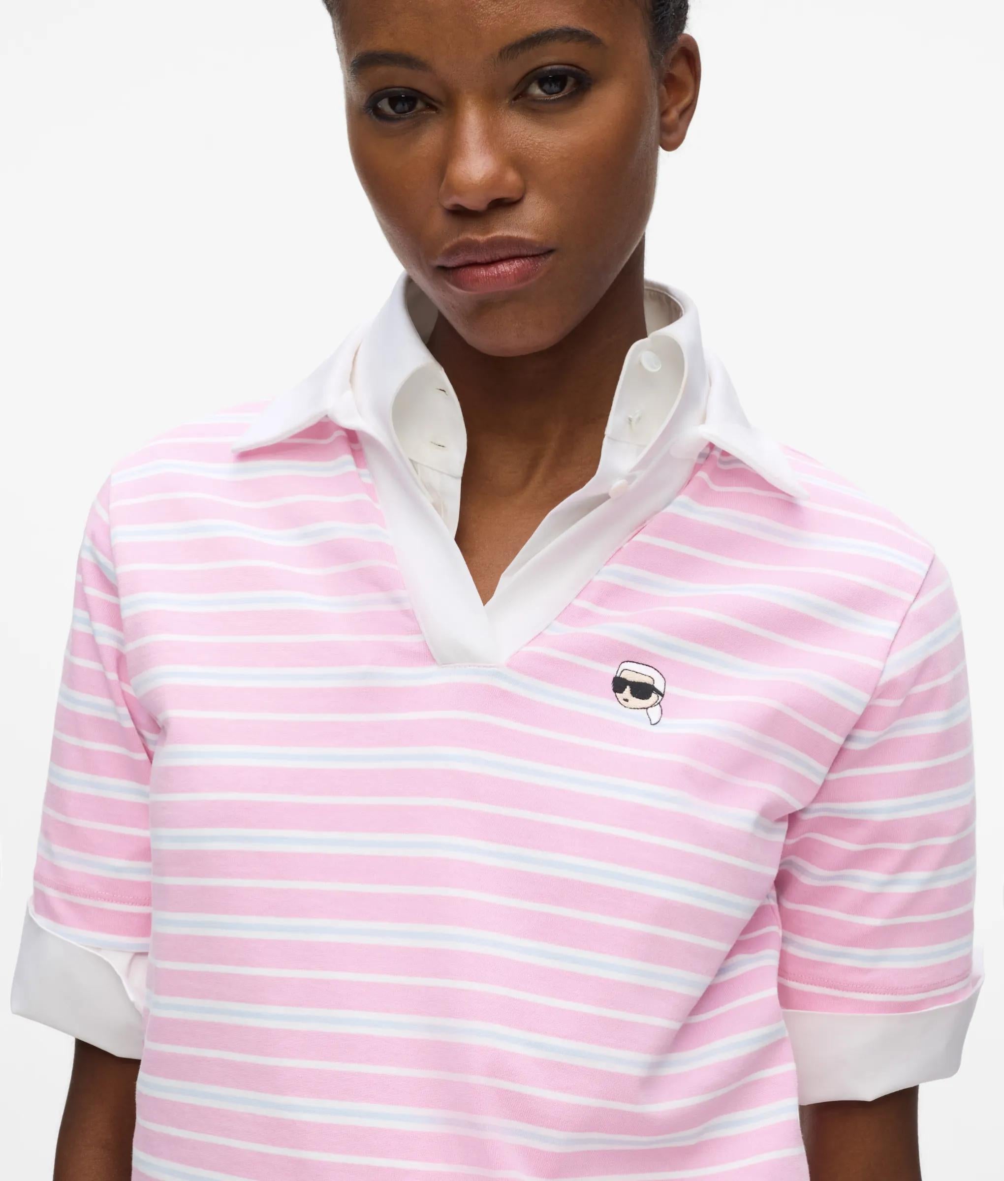 Karl Lagerfeld - Ikon Stripe Polo Shirt, Woman