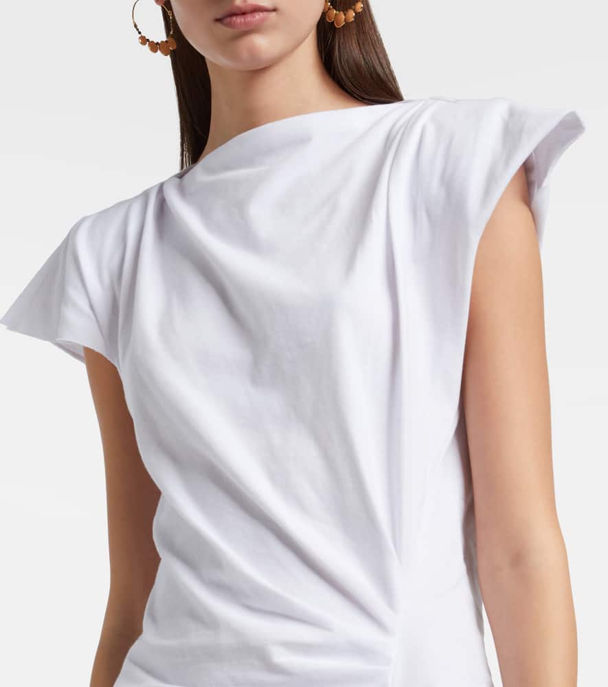 Nadela gathered cotton jersey maxi dress