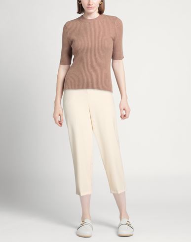 Woman Pants Cream Size M Polyester, Viscose, Elastane