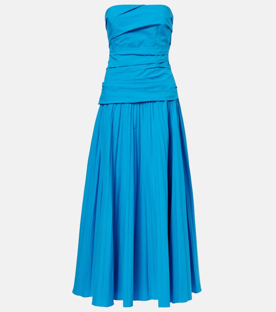 Arie strapless cotton-blend midi dress