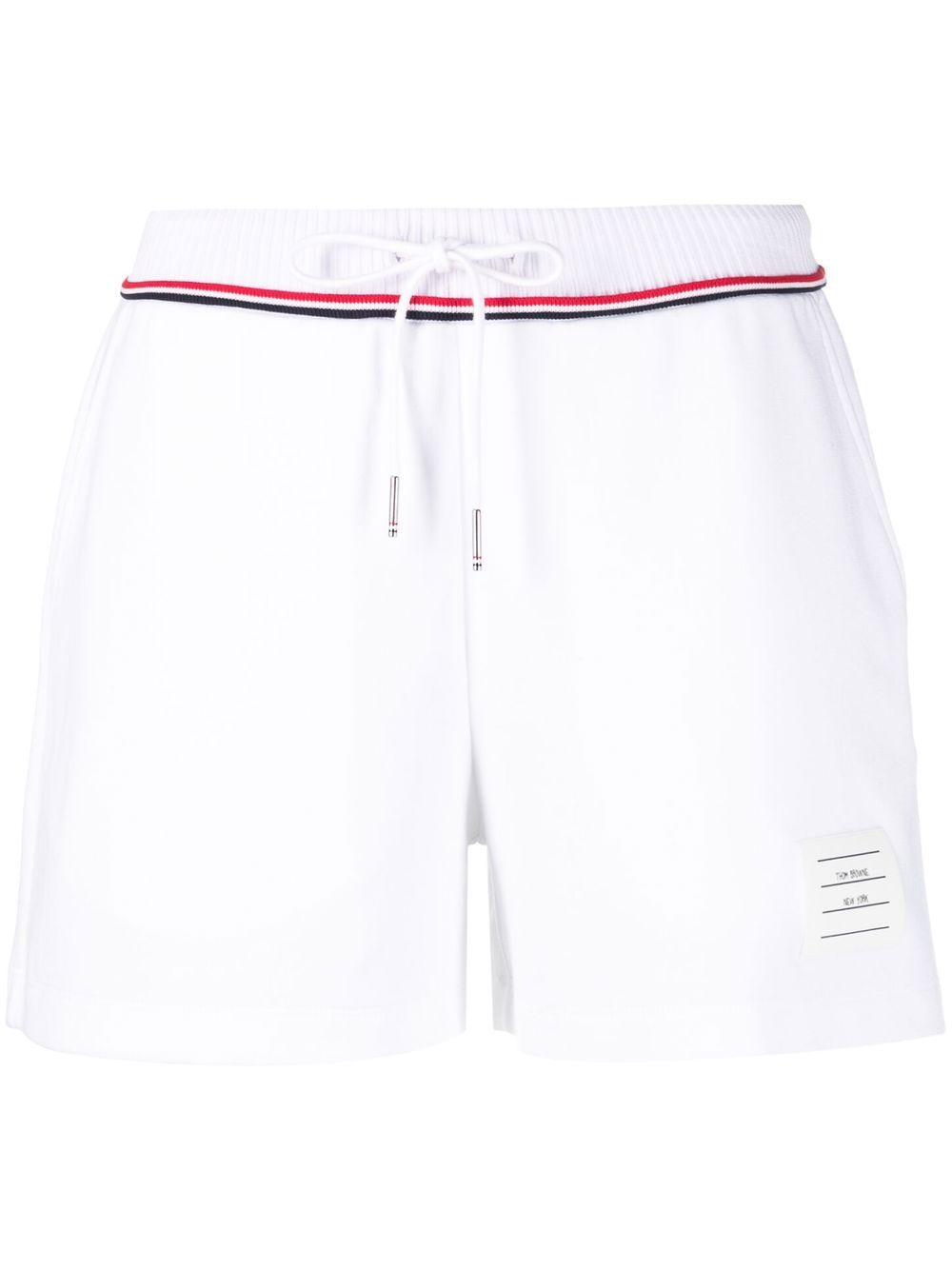 Logo-patch sweat shorts - White