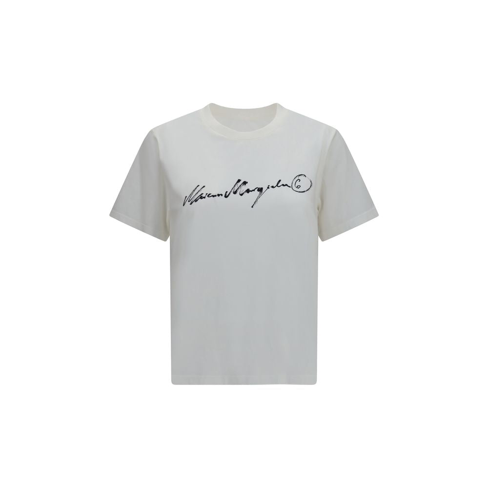 Hand-Written Logo Print T-Shirt — White