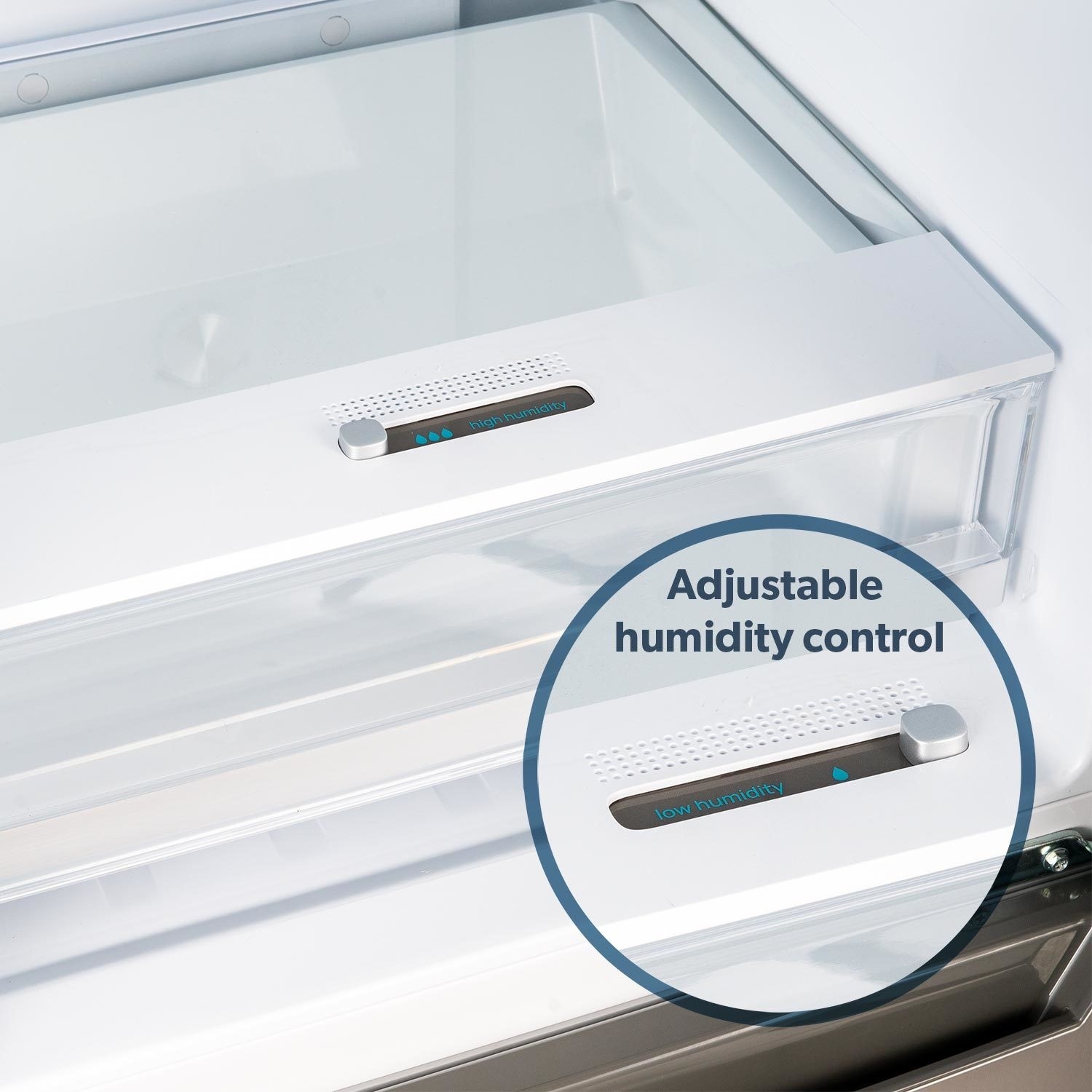 ElectriQ 282 Litre Fridge Freezer - Total No Frost in Stainless Stee