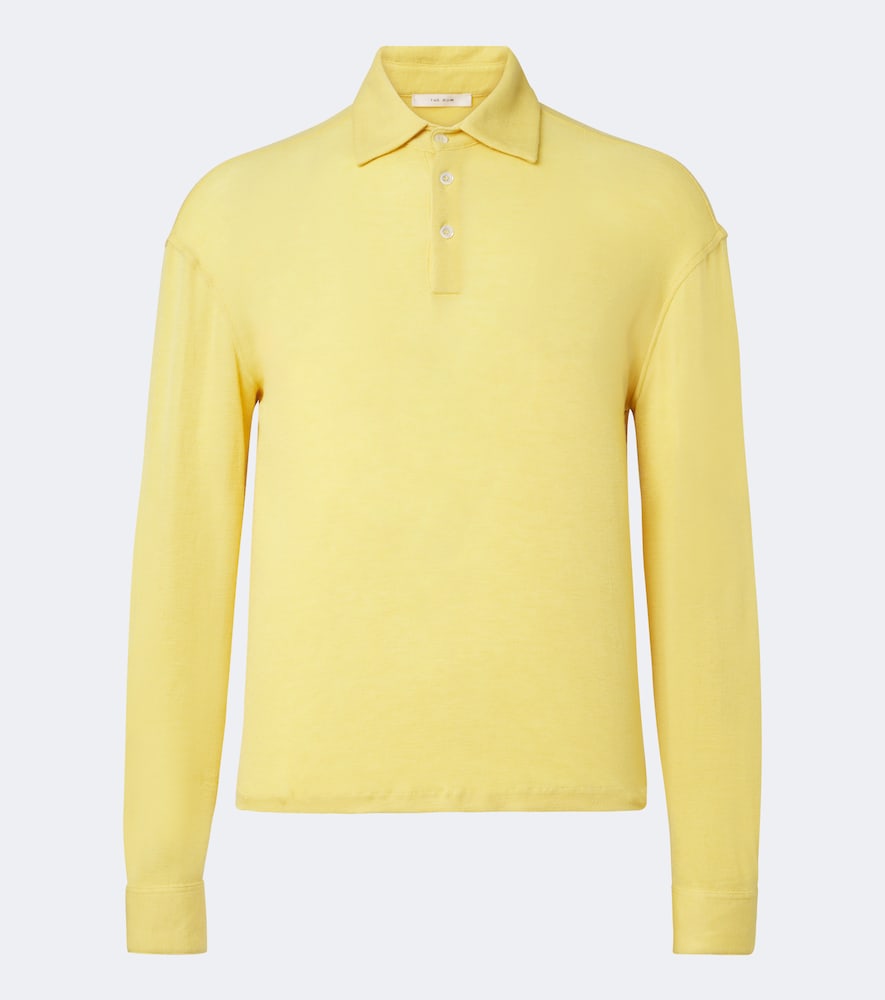 Reyes cashmere and silk polo sweater