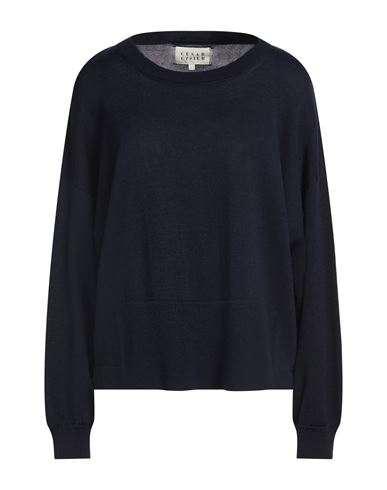 Woman Sweater Midnight blue Size L Merino Wool, Silk