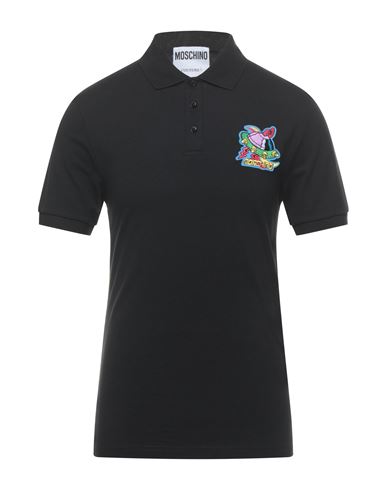 Man Polo shirt Black Size 36 Cotton, Elastane