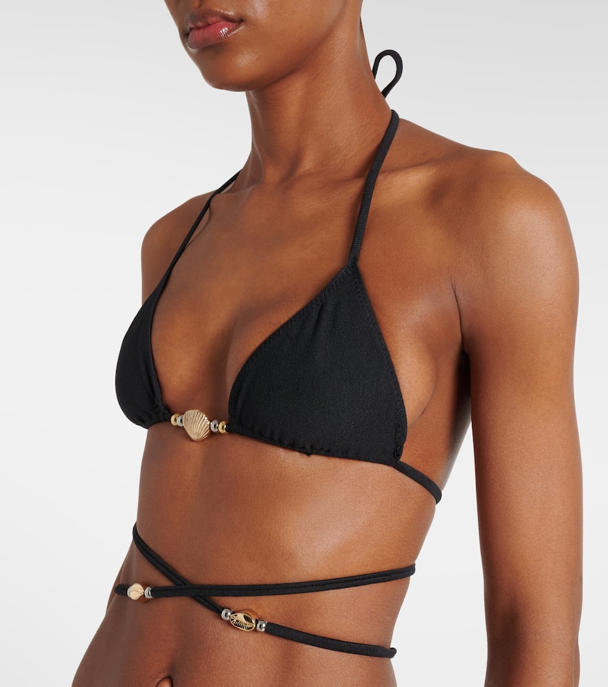 Embellished bikini top