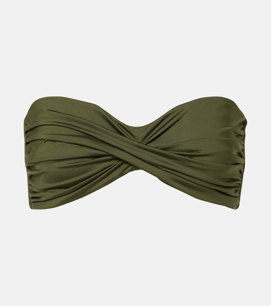 Johanna Ortiz Sea Sprite gathered bandeau bikini top