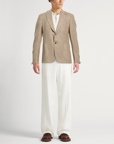 Man Blazer Sand Size 40 Wool