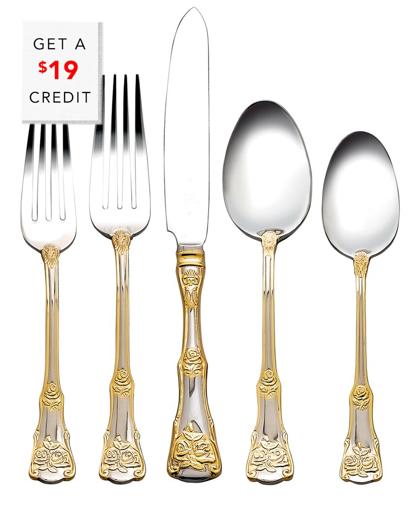 Old Country Roses 20Pc Flatware Set W