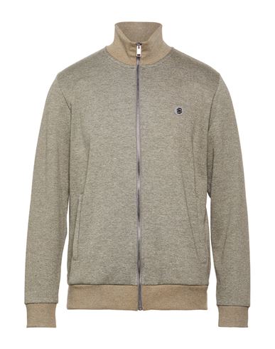Man Sweatshirt Khaki Size M Cotton, Elastane