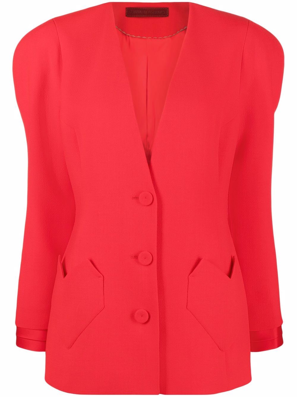 Puff-sleeve jacket - Red