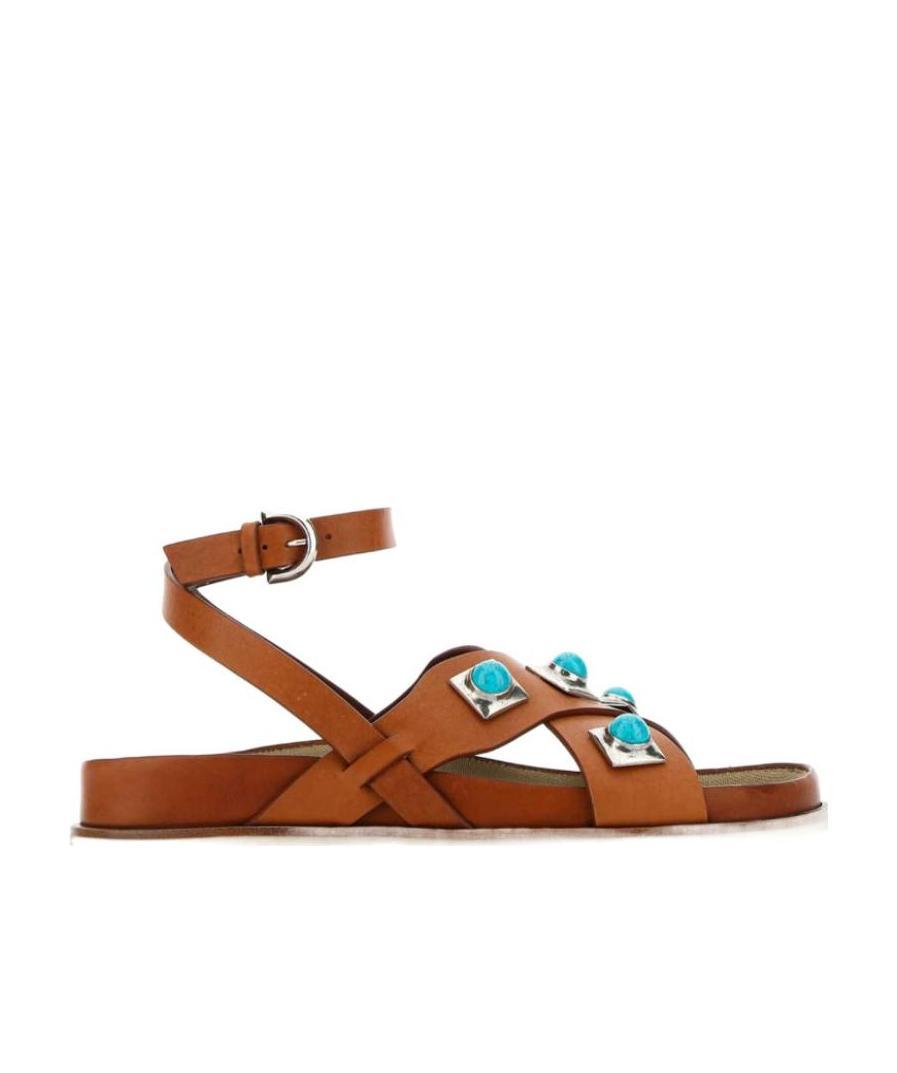 Crown Me leather sandals