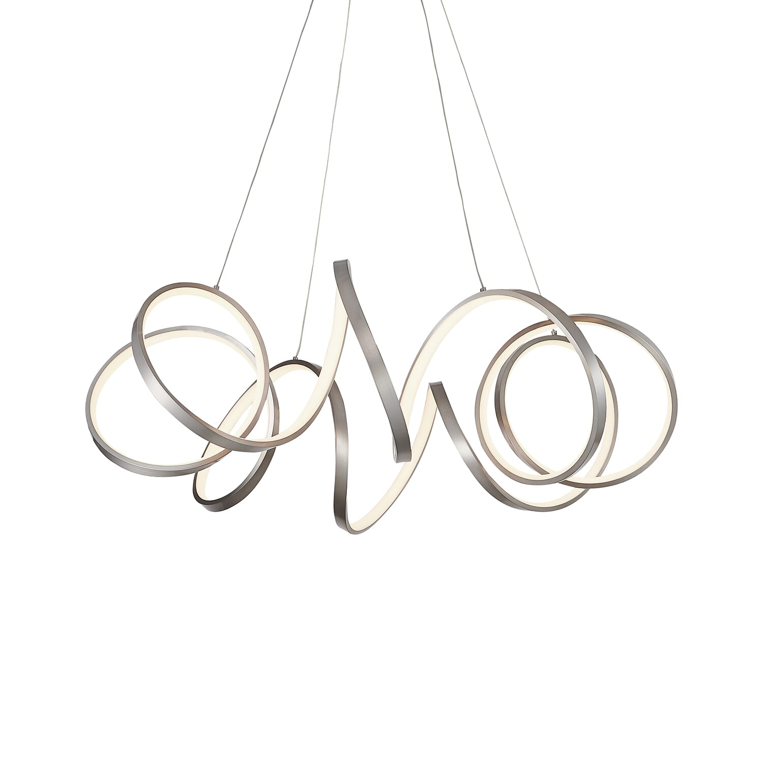 Synergy LED Contemporary Chandelier in Bra