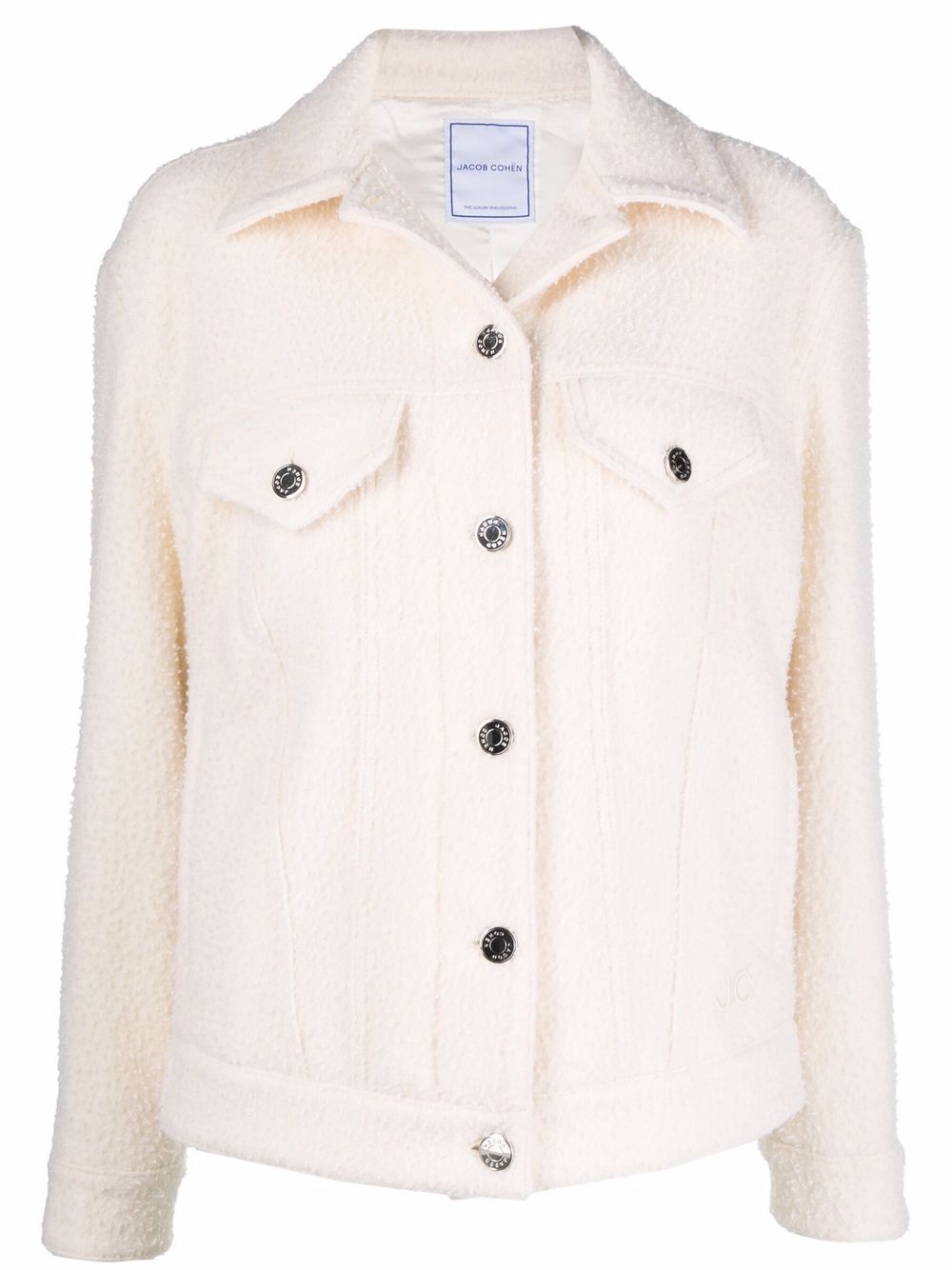 Textured wool jacket - Neutrals