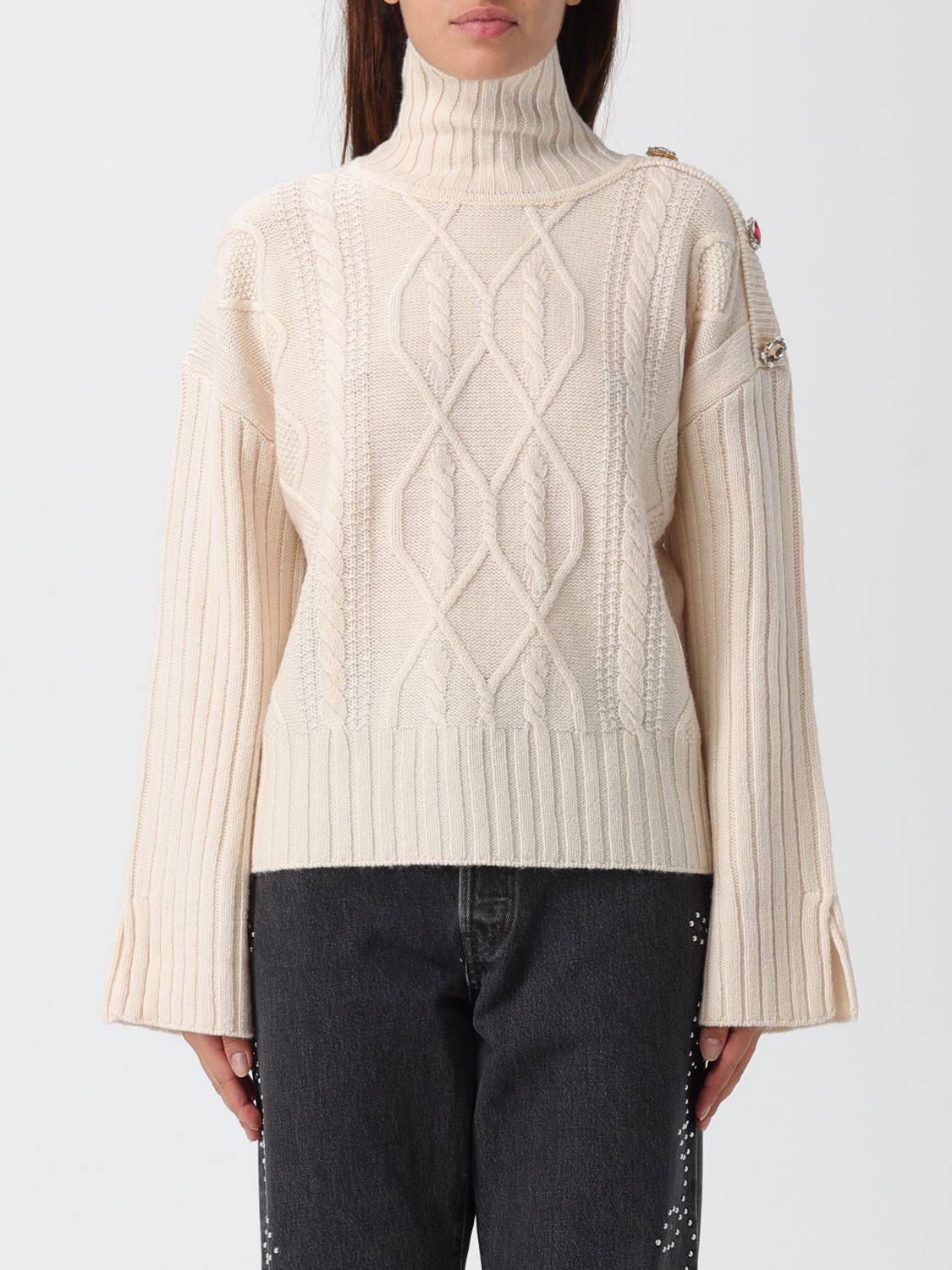 Sweater Woman color Yellow Cream