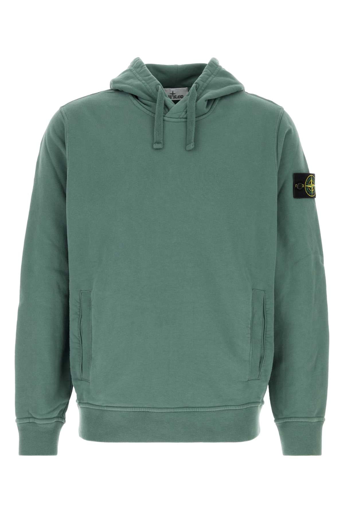 Cotton-Jersey Hoodie — Green