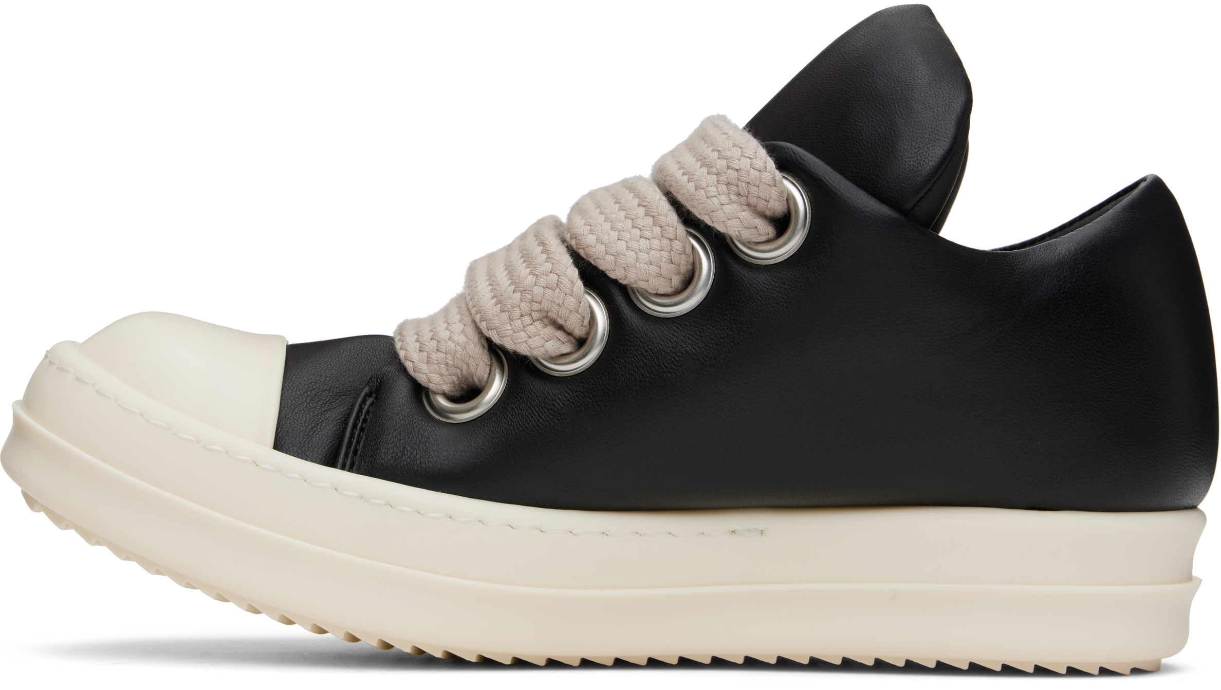 Rick Owens Black Hollywood Jumbolaced Low Sneakers