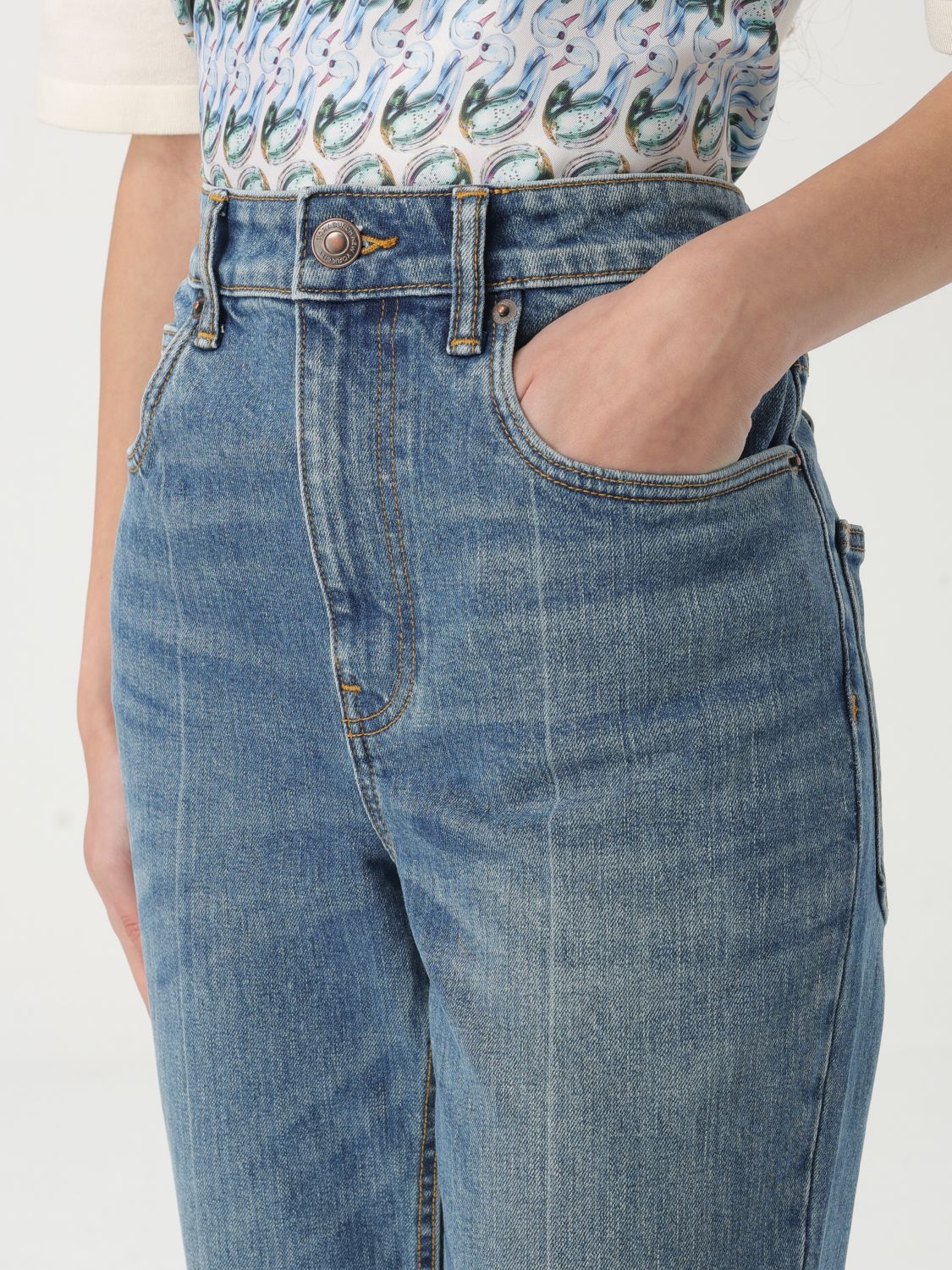 Jeans TORY BURCH Woman color Denim