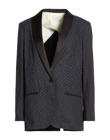 Crème Woman Blazer Midnight blue Size 10 Cotton, Viscose, Elastane