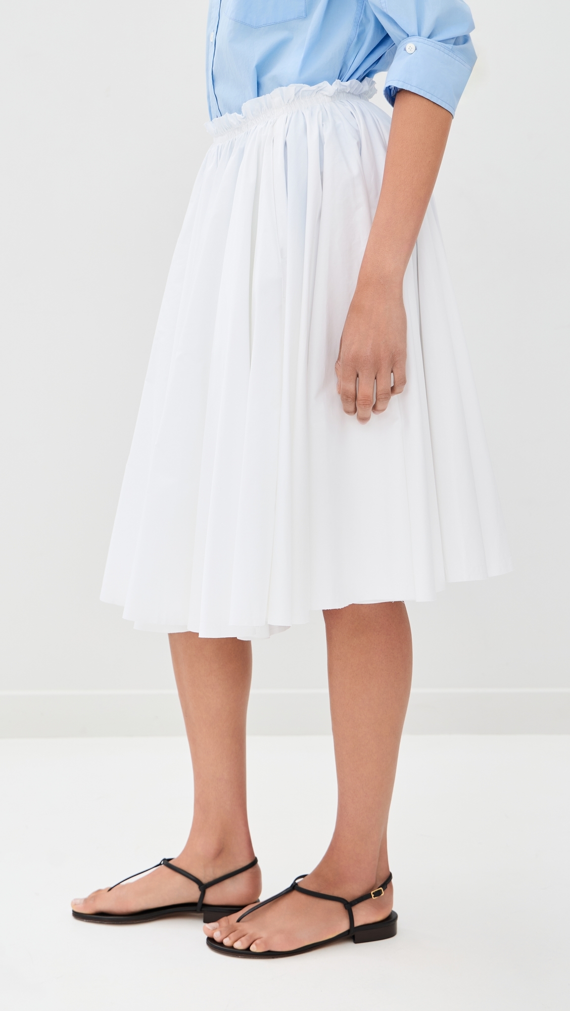 Midi Corolla Skirt Blanc