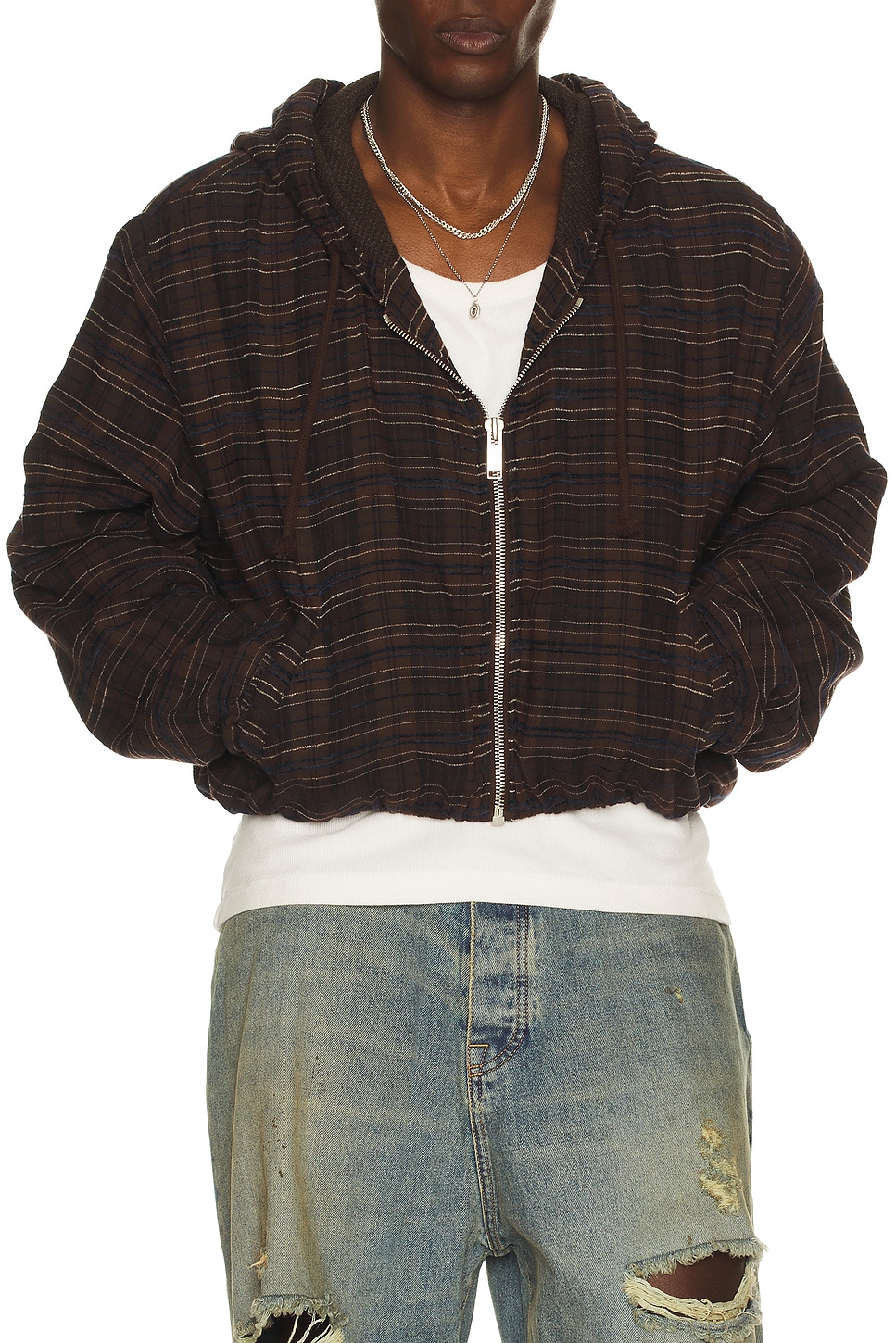 424 Wrapped Hoodie in Brown