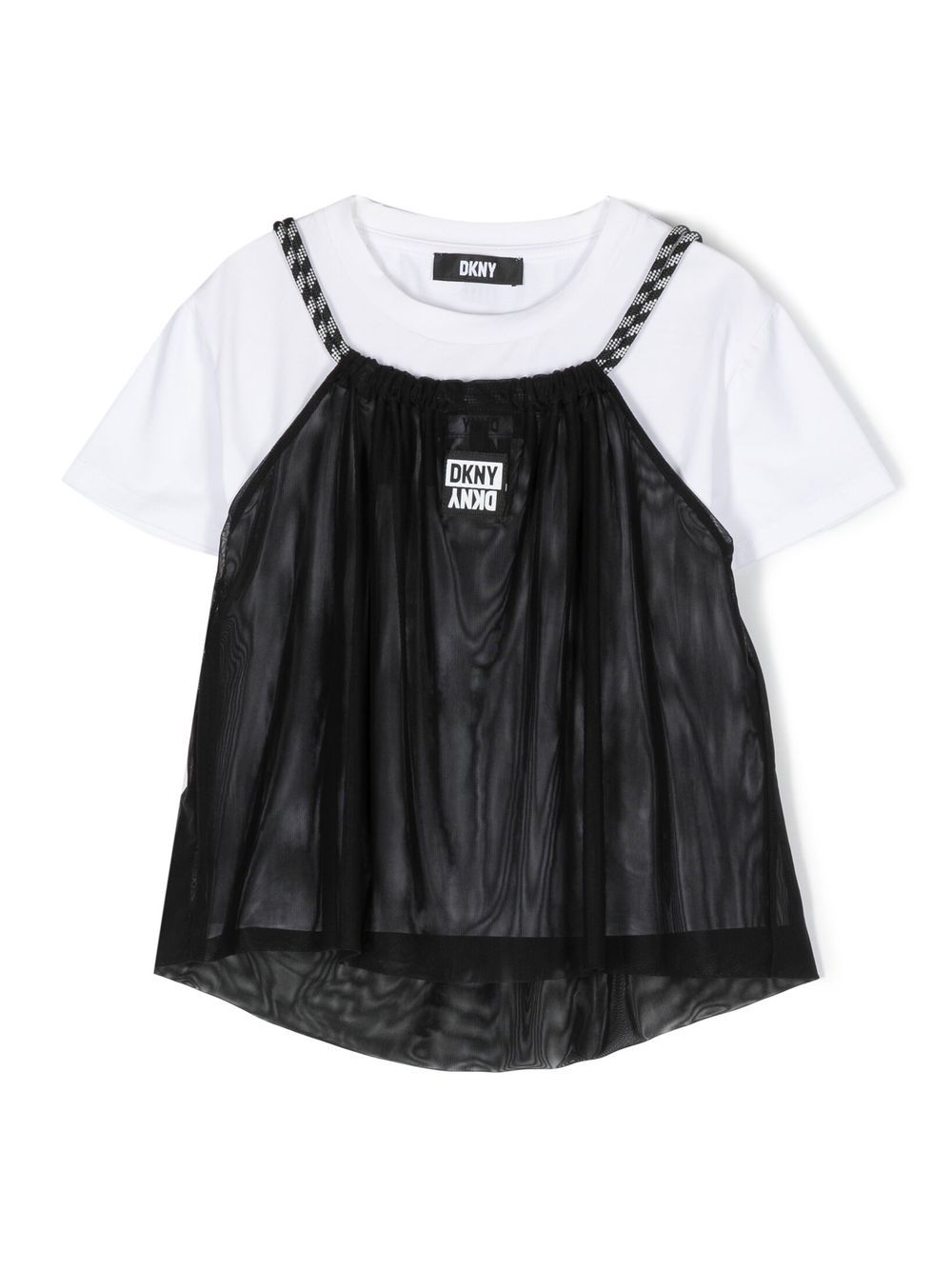 Logo patch T-shirt and blouse - Black