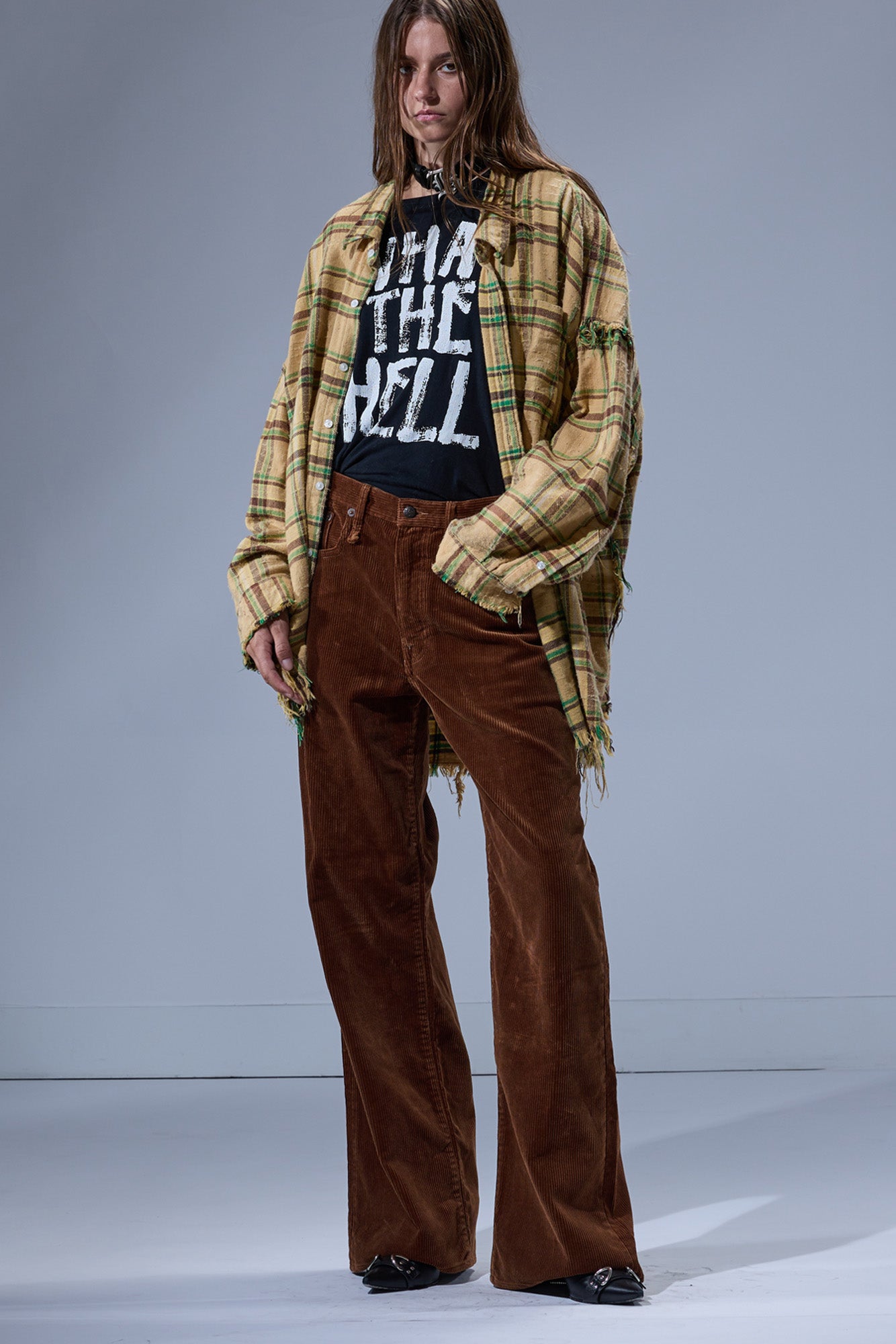 R13 D'arcy Loose Jean - Bronze Brown Cord