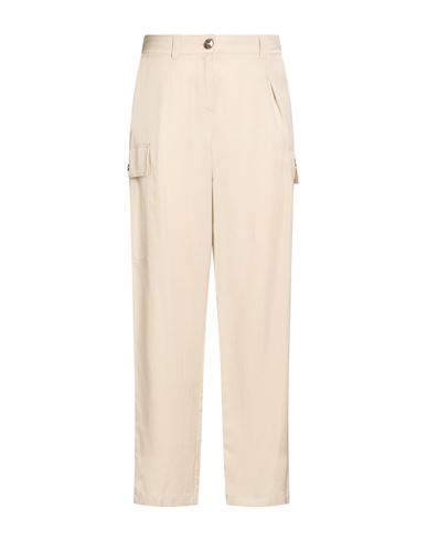 Woman Pants Beige Size 12 Viscose, Linen